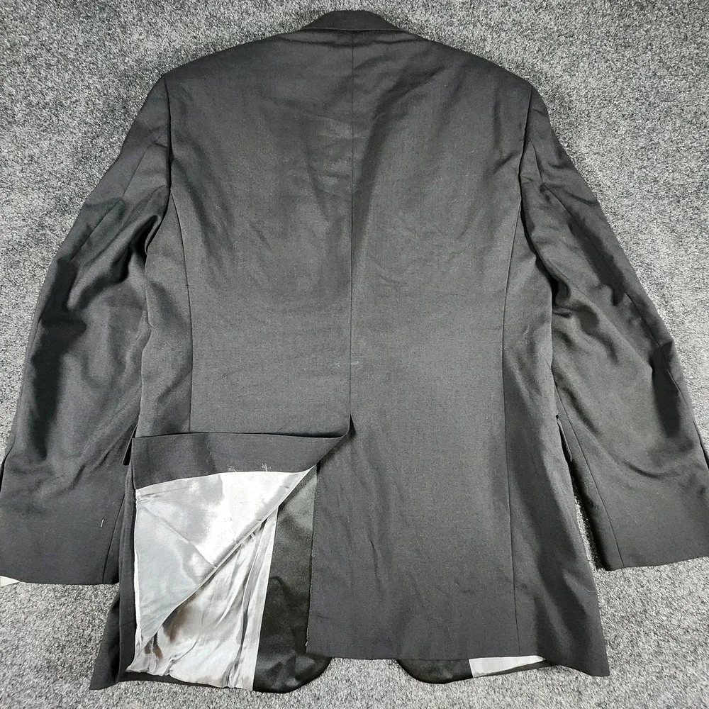 NWT Stafford Essentials 1 Button Tuxedo Jacket Men's 38R Classic Fit Black‎ Wool